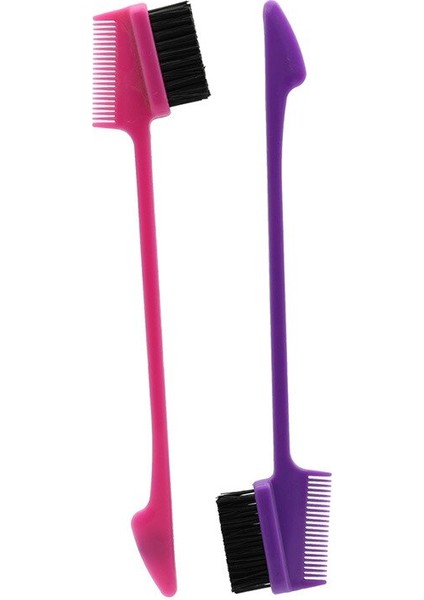 5 Adet Çift Taraflı Kenar Fırça Kontrolü Kadın Güzellik Tapınakları Saç Şekillendirici Tarak Salon Kuaförlük Araçları (Yurt Dışından) modelleri