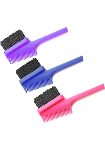 5 Adet Çift Taraflı Kenar Fırça Kontrolü Kadın Güzellik Tapınakları Saç Şekillendirici Tarak Salon Kuaförlük Araçları (Yurt Dışından) fırsatları