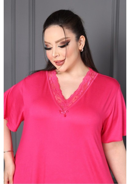 Bambu V Yaka Dantel Detaylı Eteği Kloş Elbise Büyük Beden 6xl indirimleri