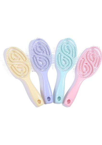 Macaron Duurzaam Borstel Hoofdhuid Masaj Kam Hollow Vrouwen Salon Kauçuk Kaymaz Handvat Kappers Şekillendirici Haarborstel 2022 Sıcak (Yurt Dışından)