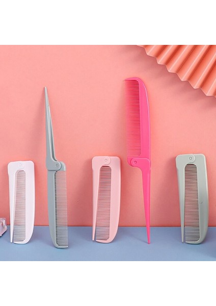 Kadın Katlanabilir Saç Tarak Çift Başlı Diş Tarak Seyahat Taşınabilir Dıy Saç Güzellik Plastik Tarak Masaj Fırçası Kuaförlük Araçları (Yurt Dışından) fiyatları