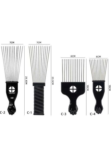 Eklemek Saç Alma Tarak Dolaşık Açıcı Tarak Anti-Statik Afro Tarak Siyah Metal Çatal Saç Fırçası Salon Kuaförlük Saç Şekillendirici Araçları (Yurt Dışından) fiyatları