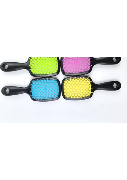 Saç Fırçası Unbrush Kare Içi Boş Tarak Izgara Masaj Kabarık Şekil Pürüzsüz (Yurt Dışından)