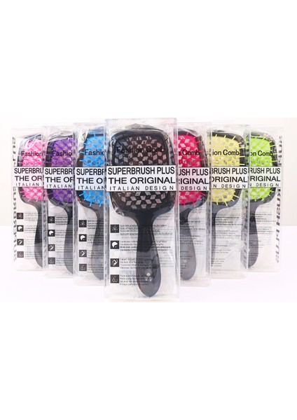 Saç Fırçası Unbrush Kare Içi Boş Tarak Izgara Masaj Kabarık Şekil Pürüzsüz (Yurt Dışından) modelleri