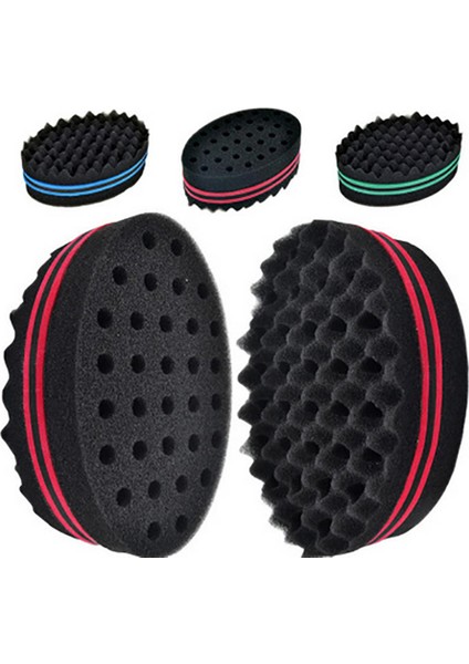 Çift Taraflı Sihirli Saç Fırçası Sünger Dalga Dreads Kilitleme Kıvırma Bobini Afro Berber Ool (Yurt Dışından)