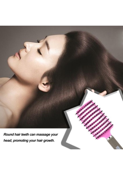 Renk Kadın Saç Masaj Tarak Kıl ve Naylon Saç Fırçası Islak Kıvırcık Detangle Saç Fırçası Salon Kuaförlük Şekillendirici Araçları (Yurt Dışından) modelleri