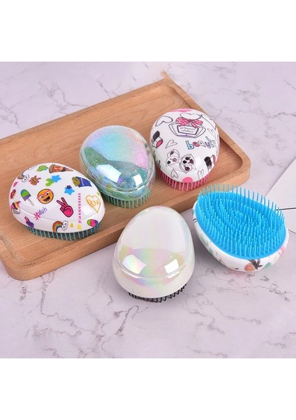 Saç Fırçası Kadın Parlak Yumurta Yuvarlak Şekil Tarak Şekillendirici Araçları Fırça Anti-Statik Saç Dökülmesini Azaltmak Için Salon Saç Bakımı Tarak Seyahat (Yurt Dışından) fırsatları