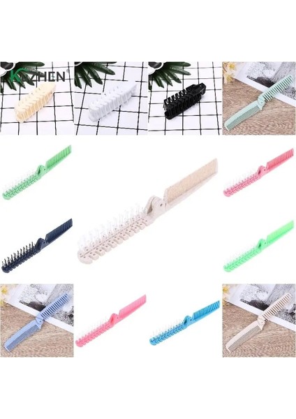 Katlanır Taşınabilir Seyahat Taraklar Katlanır Anti-Statik Saç Fırçası Şekillendirici Kitleri Kuaförlük Salonu Saç Bakımı Şekillendirici Araçları 7 Renk (Yurt Dışından)