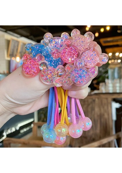 Uzun Naylon Düz Renk Plastik Top Quicksand Yıldız Kalp Elastik Saç Bandı Kız Çocuklar Kauçuk Bağlama At Kuyruğu Tutucu Aksesuarları (Yurt Dışından) fırsatları