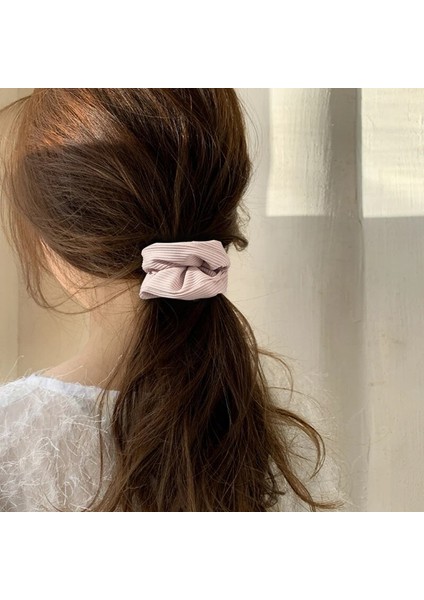 Sonbahar ve Kış Kadın Sıcak Örme Büyük Saç Scrunchies Katı Yumuşak Vintage Saç Diş Etleri Çizgili Kumaş Lastik Bantlar Saç Topuz (Yurt Dışından) fiyatları