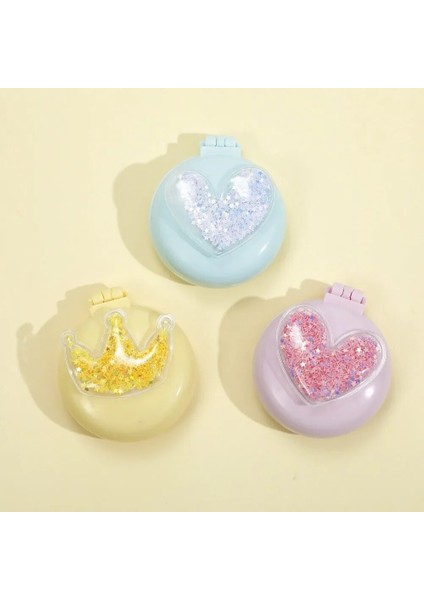 Adet Katlanır Masaj Fırçası Saç Tarak Yuvarlak Mini Hava Yastığı Tarak Ayna ile Seyahat Saç Fırçası Makyaj Tarak Bebek Saç Fırçası (Yurt Dışından) fiyatları