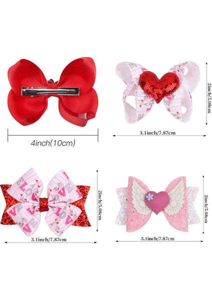 Ncmama Sevgililer Günü Saç Tokası Kızlar Için Düz Renk Kalp Aşk Baskılı Saç Fiyonkları Tokalar Şapkalar Kız Saç Aksesuarları (Yurt Dışından) fiyatları