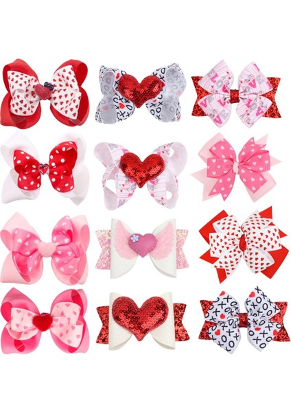 Ncmama Sevgililer Günü Saç Tokası Kızlar Için Düz Renk Kalp Aşk Baskılı Saç Fiyonkları Tokalar Şapkalar Kız Saç Aksesuarları (Yurt Dışından) modelleri