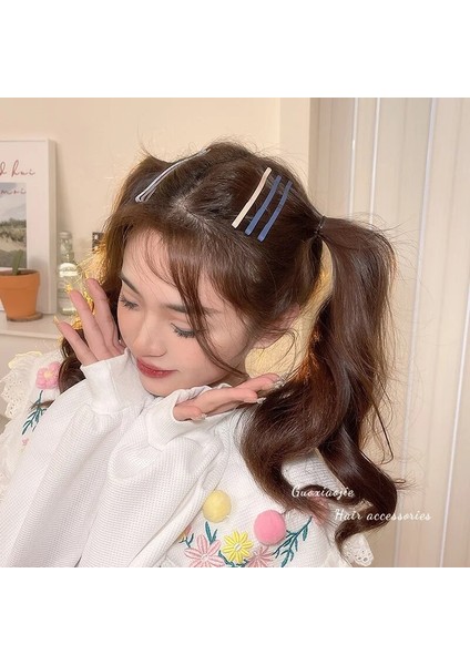 10 Adet Kadın Yüksek Kaliteli Saç Tokası Kızın 7 cm Uzun Şeker Renkli Saç Klipleri Buzlu Klipler Hairgrips Saç Aksesuarları Y2K (Yurt Dışından) modelleri