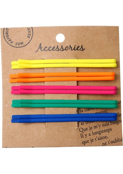 10 Adet Kadın Yüksek Kaliteli Saç Tokası Kızın 7 cm Uzun Şeker Renkli Saç Klipleri Buzlu Klipler Hairgrips Saç Aksesuarları Y2K (Yurt Dışından) indirimleri