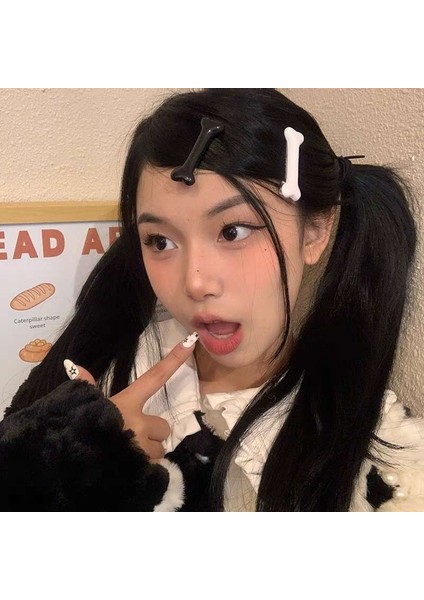 Beyaz Kemik Saç Tokası Sevimli Karikatür Bobby Pin Kız Moda Köpek Kemikleri Dekorasyon Küçük Tokalar Tokalarım Y2K Aksesuarları (Yurt Dışından) fırsatları