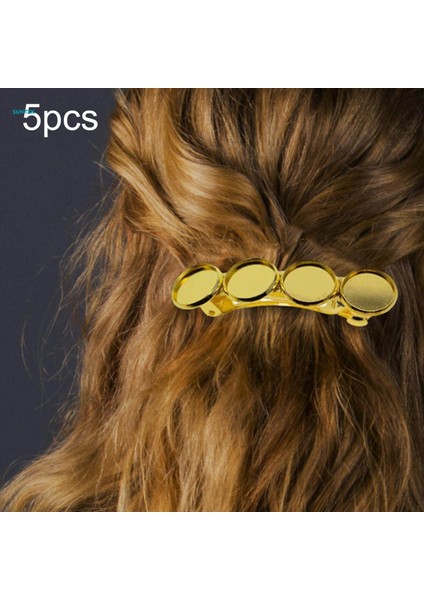 5x Metal Saç Klipleri 12MM Moda Tokalar Hediye Için Çerçeve Tepsisi Günlük Aureate (Yurt Dışından)