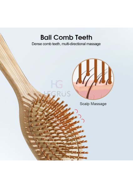 Hegrus Bambu Hava Yastığı Tarağı Doğal Bambu Yastık Saç Derisi Masajı Anti-Statik Masaj Hava Yastığı Tarağı (Yurt Dışından) modelleri