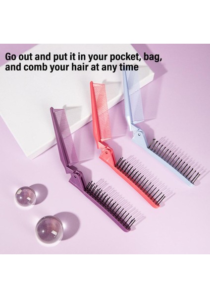 Taşınabilir Katlanır Tarak Yuvarlak Kafa Geniş Diş Kıvırcık Saç Masaj Tarak Kadın Ev Düz Saç Fırçası Saç Şekillendirici Araçları (Yurt Dışından) modelleri