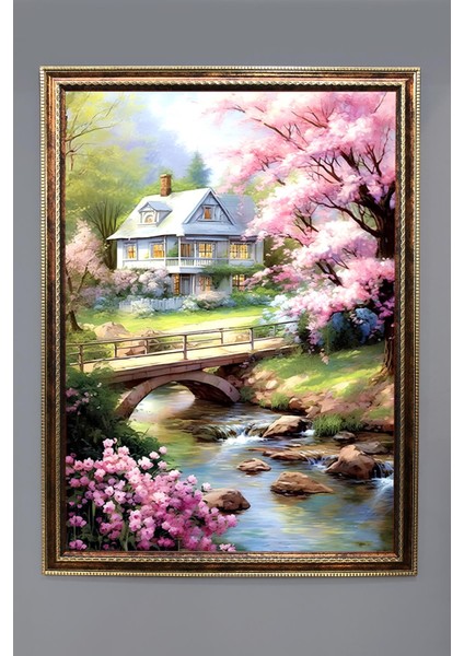 Doğa ve Manzara Desenli Çerçeveli Duvar Tablosu 50X70CM SERENE03