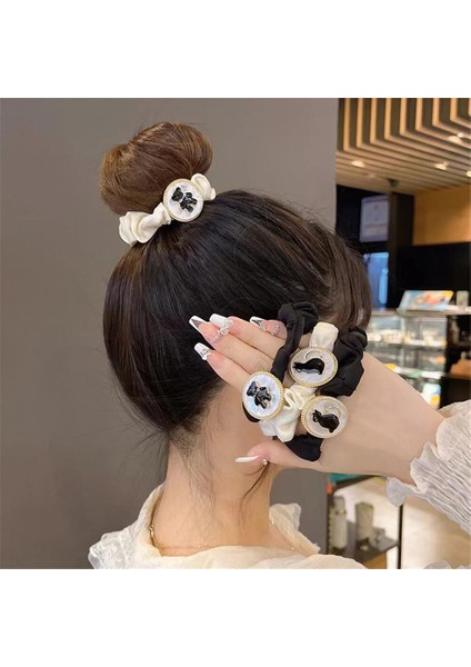 Zarif Kedi Ayı Saç Halat Kadınlar Kızlar Için Moda Geometrik Hayvan Hairbands Bun Tutucu Scrunchies Saç Aksesuarları (Yurt Dışından) fiyatları