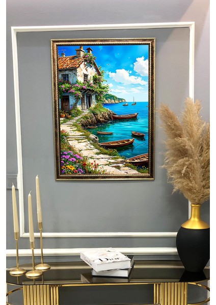 Doğa ve Manzara Desenli Çerçeveli Duvar Tablosu 50X70CM SERENE12