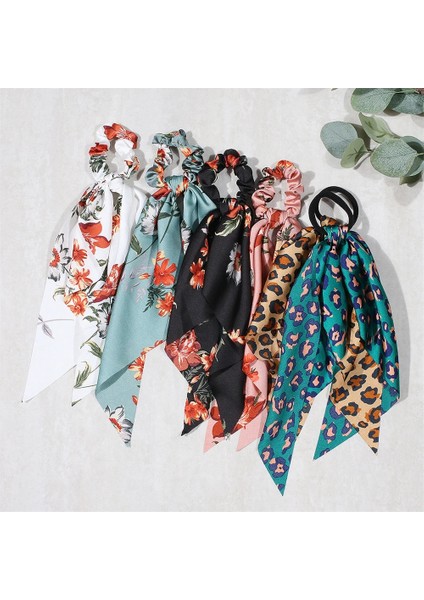 Yeni Moda Baskı Yay Scrunchies Saç Kurdelesi Kadınlar Için Elastik Saç Bandı Kızlar Saç Bağları Saç Aksesuarları (Yurt Dışından) fırsatları