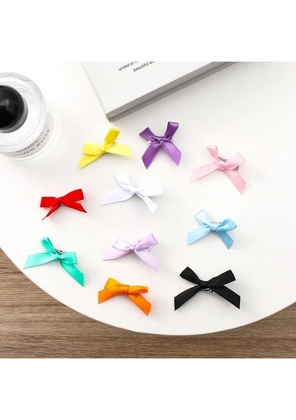 10 Adet/paket Çocuk Beyaz Ilmek Tokalar Öğrenciler Şerit Yay Bbclps Küçük Kızlar Tokalar Renkli Hairgrips Saç Aksesuarları (Yurt Dışından) fiyatları