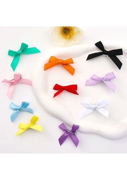 10 Adet/paket Çocuk Beyaz Ilmek Tokalar Öğrenciler Şerit Yay Bbclps Küçük Kızlar Tokalar Renkli Hairgrips Saç Aksesuarları (Yurt Dışından) modelleri