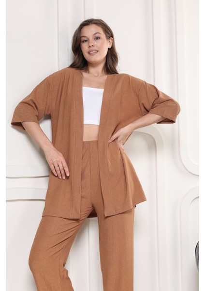 Şık - Kimono Hırkalı Bürümcük Takım Oversize Düşük Kol M - 6xl fırsatları