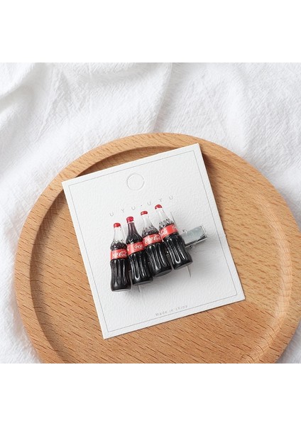 Karikatür Tatlı Içecek Şişesi Saç Tokası Kızlar Sevimli Komik Saç Bantları Saç Aksesuarları Kola Likör Bottlehairpin Headdress (Yurt Dışından)