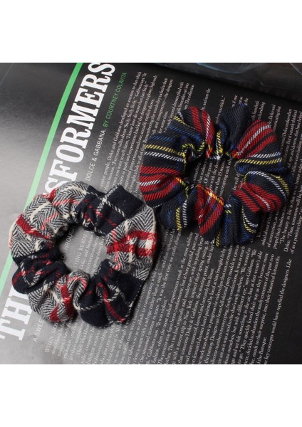 Adet Ekose Scrunchies Seti Sonbahar ve Kış Kadın Saç Elastik Saç Bantları Kızlar Saç Bağları At Kuyruğu Tutucular Saç Aksesuarları (Yurt Dışından) fiyatları