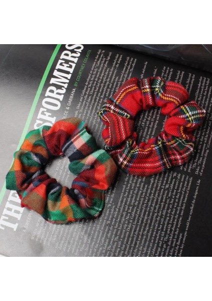 Adet Ekose Scrunchies Seti Sonbahar ve Kış Kadın Saç Elastik Saç Bantları Kızlar Saç Bağları At Kuyruğu Tutucular Saç Aksesuarları (Yurt Dışından) modelleri