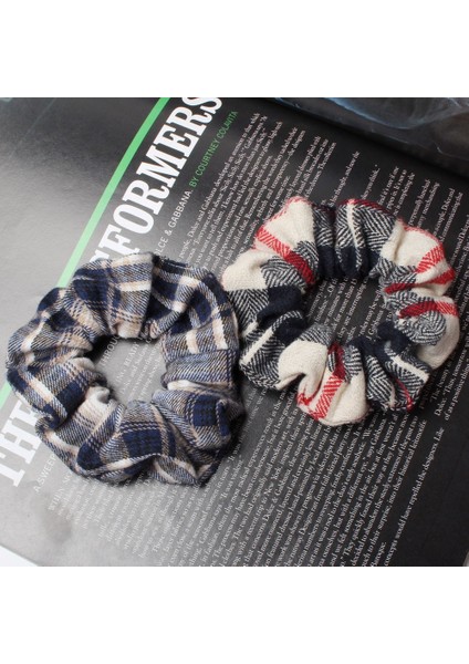 Adet Ekose Scrunchies Seti Sonbahar ve Kış Kadın Saç Elastik Saç Bantları Kızlar Saç Bağları At Kuyruğu Tutucular Saç Aksesuarları (Yurt Dışından) fırsatları