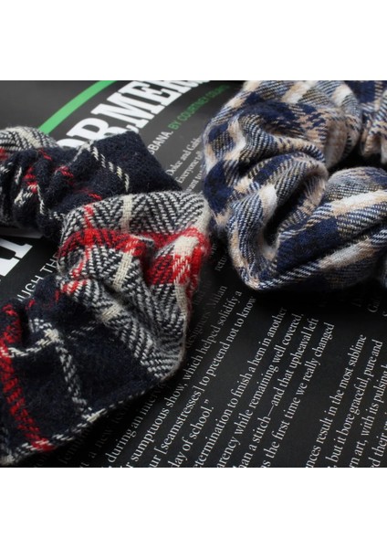 Adet Ekose Scrunchies Seti Sonbahar ve Kış Kadın Saç Elastik Saç Bantları Kızlar Saç Bağları At Kuyruğu Tutucular Saç Aksesuarları (Yurt Dışından) indirimleri