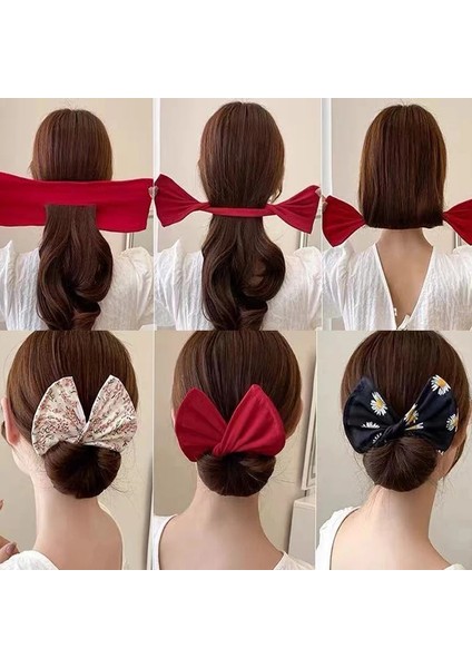Kore Kafa Bandı Rulo Saç Bigudi Donut Bun Maker Kadın Yay Tavşan Kulak Sihirli Saç Yüzük Aksesuarları Bükülmüş Firkete Aracı (Yurt Dışından) modelleri