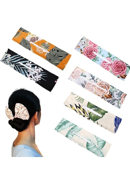 Kore Kafa Bandı Rulo Saç Bigudi Donut Bun Maker Kadın Yay Tavşan Kulak Sihirli Saç Yüzük Aksesuarları Bükülmüş Firkete Aracı (Yurt Dışından) fırsatları