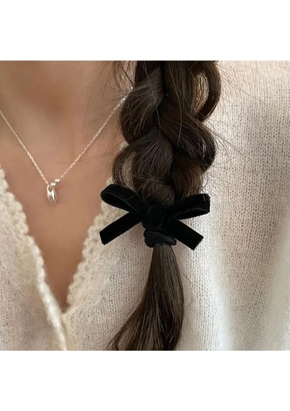 1/2 Adet Vintage Siyah Küçük Kadife Yay Saç Tokası Kadınlar Kızlar Için Düğün Uzun Şerit Kore Tokalar Tokası Saç Aksesuarları (Yurt Dışından) indirimleri