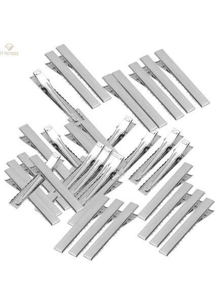 100X Düz Kare Tek Uçlu Timsah Tokası Saç Klipleri Boşluklar Bulgular (Yurt Dışından)