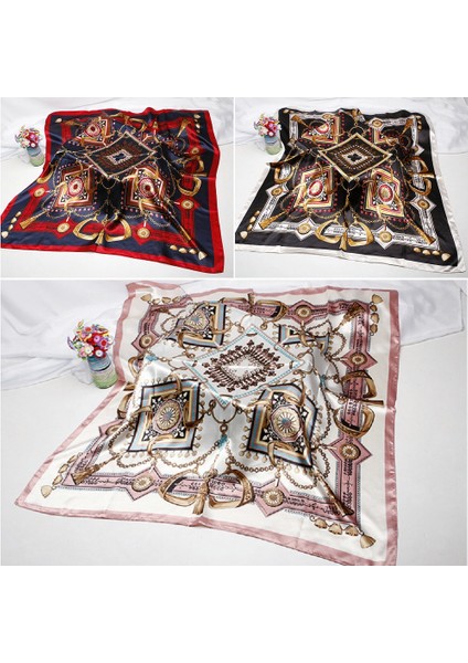 Moda Başörtüsü Eşarp Kadınlar Için Baskı Ipek Saten Saç Atkı Fular 90*90CM Kare Atkısı Kafa Bandı Atkılar Bayanlar Için 2022 (Yurt Dışından) indirimleri