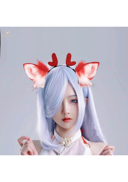 Geyik Şekli Kafa Bandı Cosplay Dekor Yumuşak El Sanatları Hafif Kostüm Şapkalar Başlığı Başlık Doğum Günü Partisi Için Sevimli Saç Çember, Kırmızı (Yurt Dışından) fırsatları