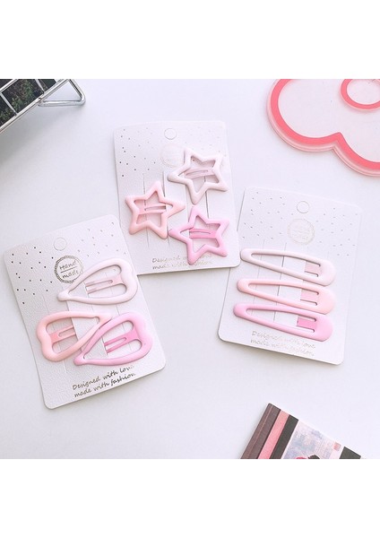 Adet Set Pembe Basit Kalp Yıldız Temel Saç Klipleri Kız Çocuklar Için Sevimli Kawaii Metal Firkete Tokalarım Moda Aksesuarları Hediye (Yurt Dışından) fiyatları