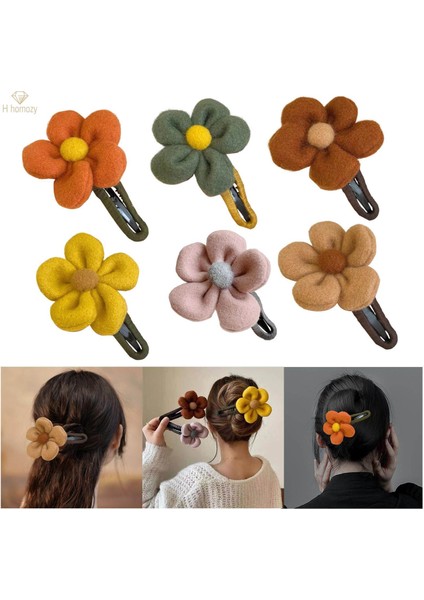 Büyük Çiçek Saç Klip Ördek Gagası Klip Saç Aksesuarları Parti Bayanlar Için Barrette Hairgrips, Turuncu (Yurt Dışından) fiyatları