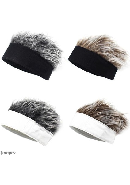 Erkek Kadın Güneşlikler Saçlı Kapaklar Retro Sokak Tarzı Peruk Şapka Ayarlanabilir Spor Rahat Kap Kısa Kıllar Kapak Yenilik Vizör Şapkalar (Yurt Dışından)