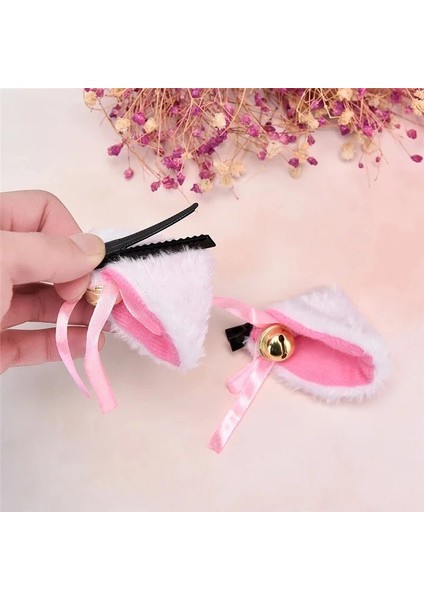 Cosplay Bells Kedi Kulak Saç Klipleri Kürk Şapkalar Anime Tokalar Headdress Lolita Saç Tokası Kafa Bandı Parti Kostüm Saç Aksesuarları (Yurt Dışından) fırsatları