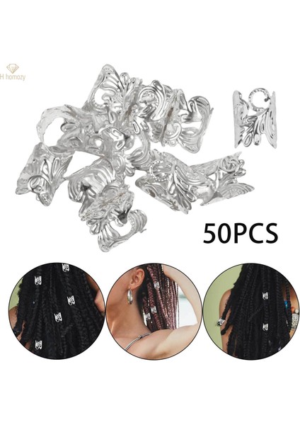 50X Dreadlocks Boncuk Saç Örgü Halkaları Klipler Alaşım Kolye Kadın Erkek (Yurt Dışından) fiyatları