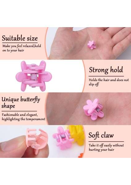 Ronshın 90 Adet Mini Firkete Şeker Renk Çiçek Çilek Ananas Mini Saç Klipleri Bebek Yürümeye Başlayan Kızlar Için (Yurt Dışından) fırsatları