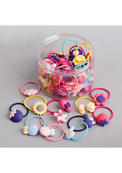 10 Adet Kız Saç Bandı Bağları Halat Halka Elastik Hairband At Kuyruğu (Yurt Dışından)