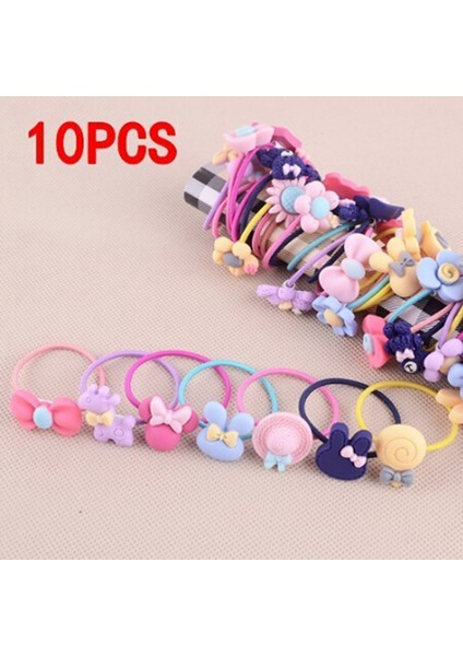 10 Adet Kız Saç Bandı Bağları Halat Halka Elastik Hairband At Kuyruğu (Yurt Dışından) fiyatları