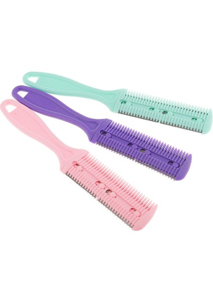 Saç Kesici Inceltme Şekillendirici Tarak Iki Taraflı Jilet Bıçakları Giyotin Berber Sökücü Renkler Rastgele (Yurt Dışından)